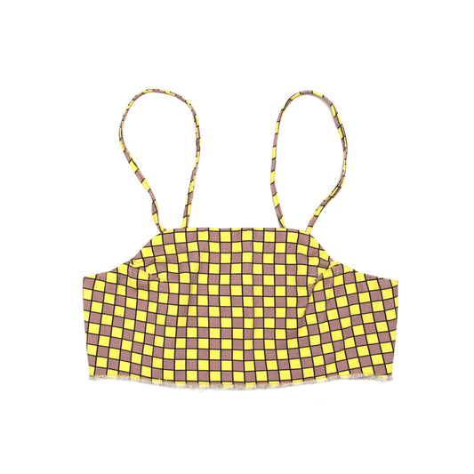 Maylee - Wrap Crop Top, Check