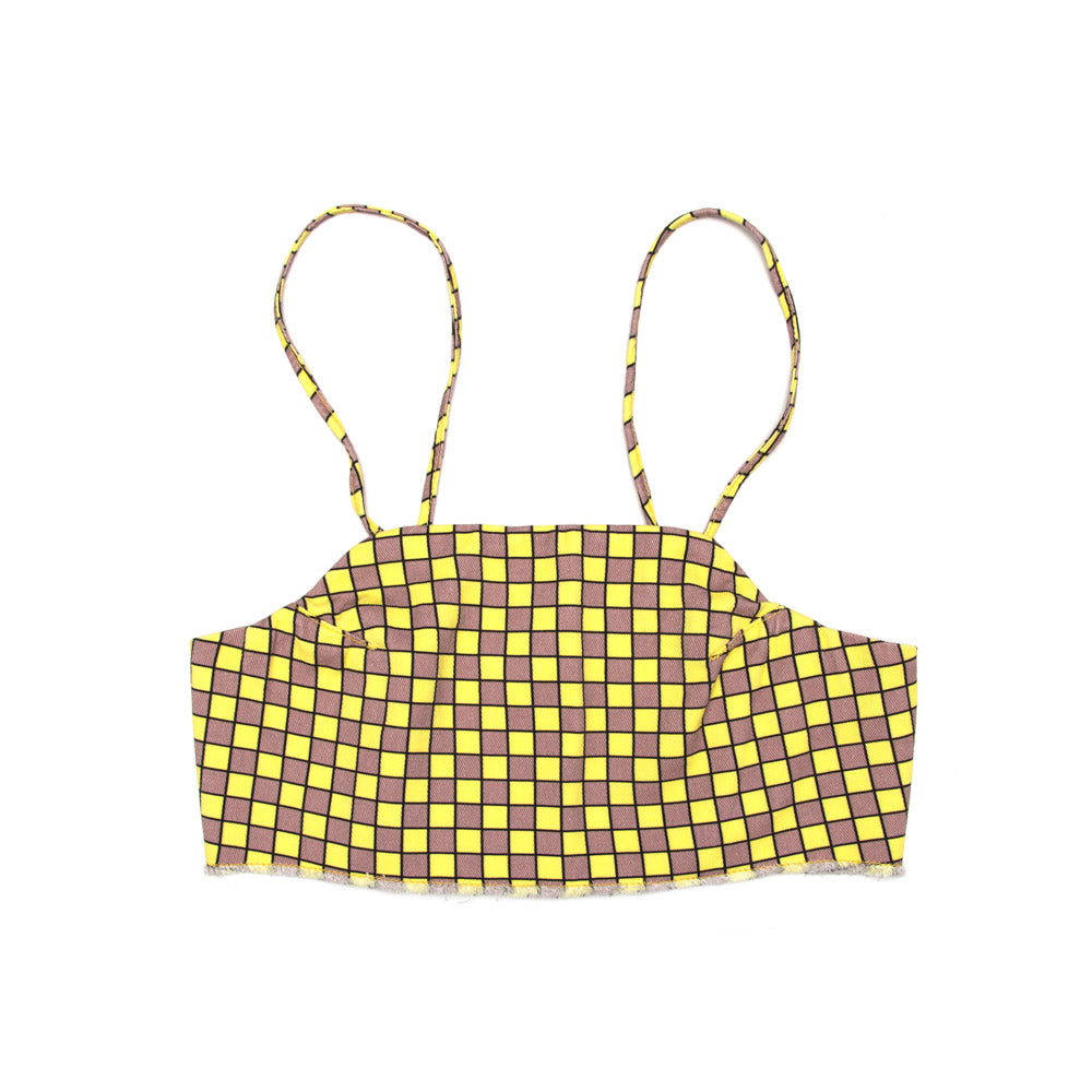 Maylee - Wrap Crop Top, Check