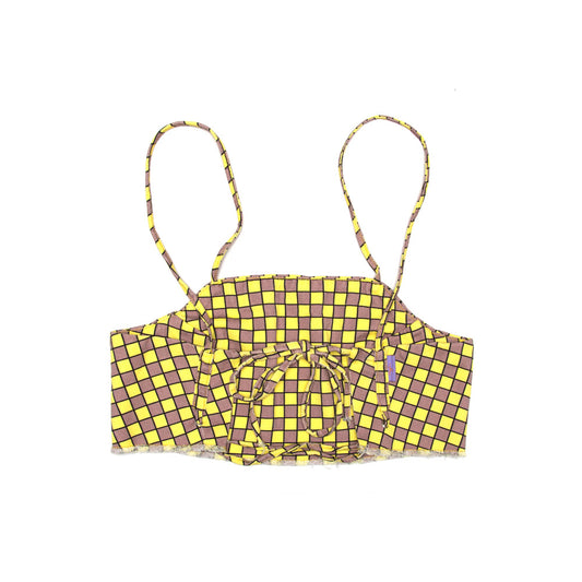 Maylee - Wrap Crop Top, Check