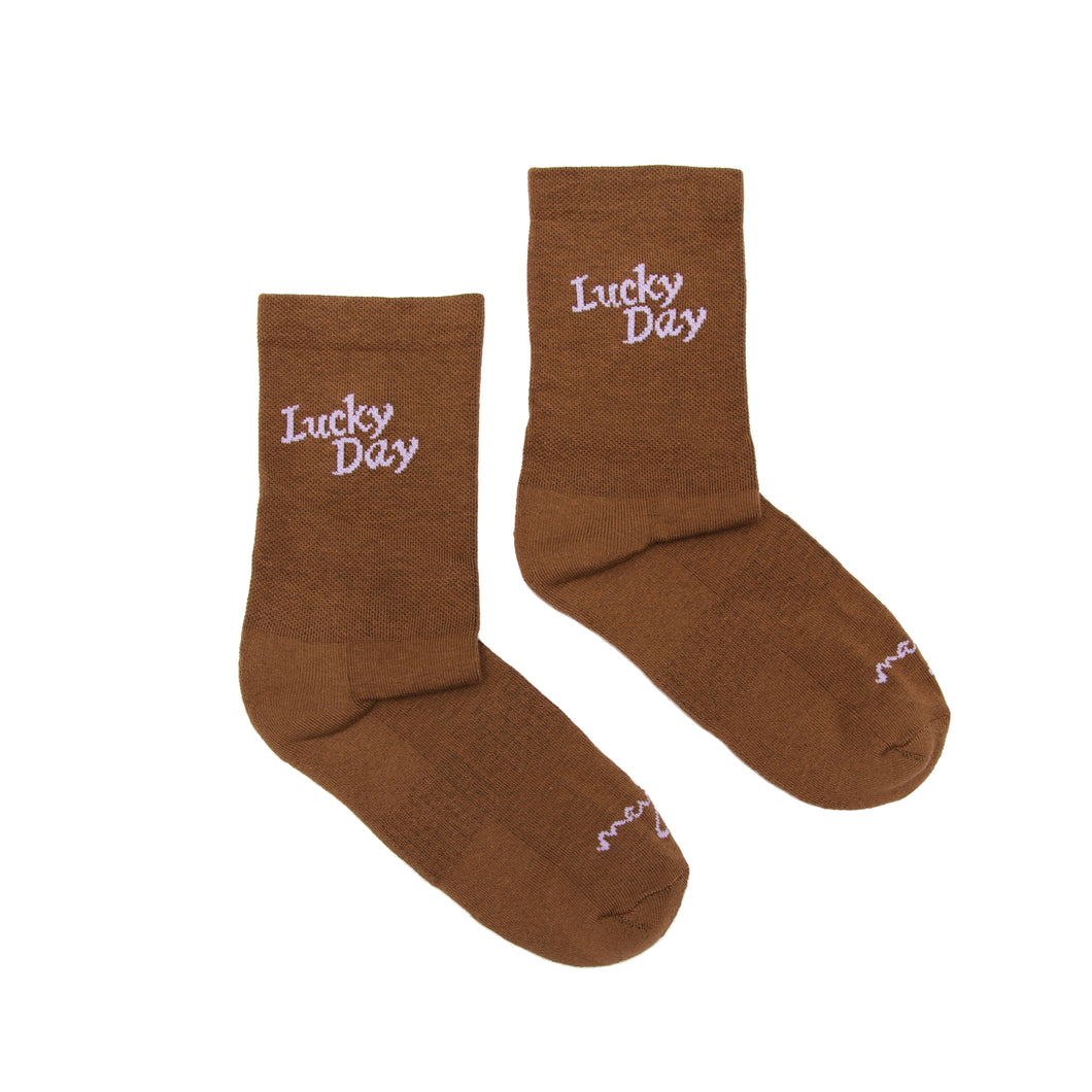 NEW! Lucky Day Socks- Brown