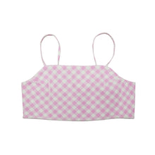 Load image into Gallery viewer, Maylee - Gingham Wrap Crop Top

